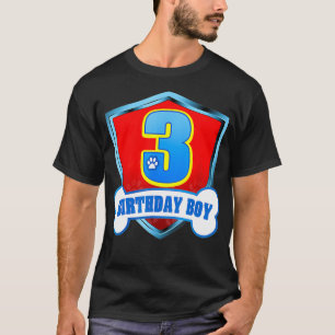 Camiseta 3rd Birthday Boy 3 Years Old Patrol Dogs Lover