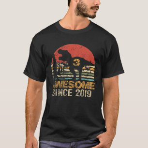 Camiseta 3Rd Birthday Dinosaur T Rex 3 Year Old Awesome Sin