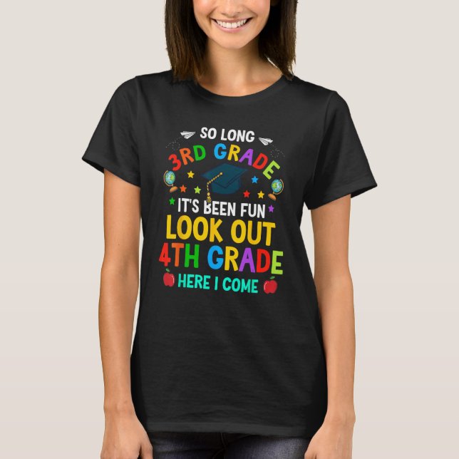 Camiseta 3rd Grade 4th Here I Come First Day Back To School (Frente)