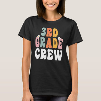 Camiseta 3rd Grade Crew Retro Groovy Teacher Happy 1st Day