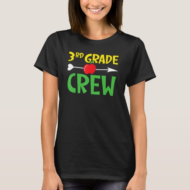 Camiseta 3rd Grade Crew Student Back To School Students Gra (Frente)