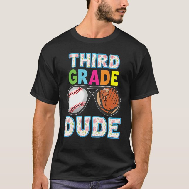 Camiseta 3rd Grade Dude Back To School Third Student Kid Ba (Frente)