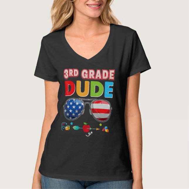 Camiseta 3rd Grade Dude Back To School Third Student Kid Su (Frente)