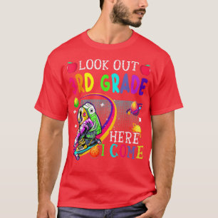 Camiseta 3rd Grade Here I Come Skating Astronaut Back To Sc
