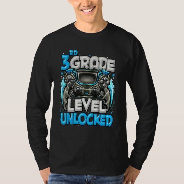 Camiseta 3rd Grade Level Unlocked Game On 3rd Grade Back To (Frente)