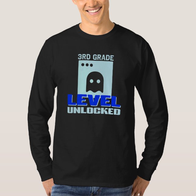 Camiseta 3rd Grade Level Unlocked Gamer 1st Day Of School   (Frente)