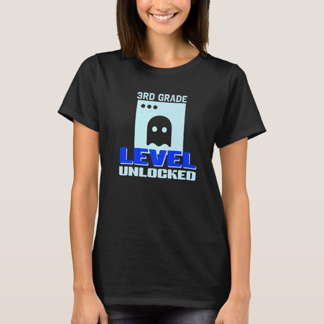 Camiseta 3rd Grade Level Unlocked Gamer 1st Day Of School   (Frente)