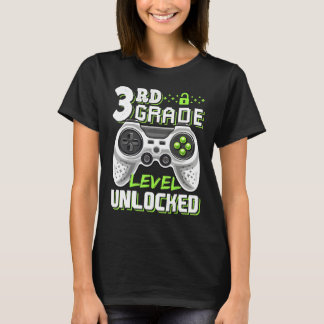 Camiseta 3rd Grade Level Unlocked Video Game Back To School