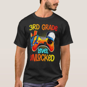 Camiseta 3rd Grade Level Unlocked Video Gamer Back To Schoo
