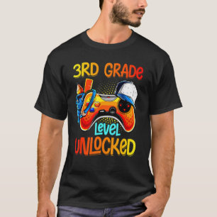 Camiseta 3rd Grade Level Unlocked Video Gamer Back To Schoo