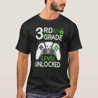 Camiseta 3rd Grade Level Unlocked VideoGame Gamer Back to S