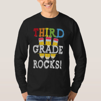 Camiseta 3rd Grade Rocks Back To School Student Kid Teacher