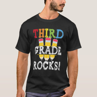 Camiseta 3rd Grade Rocks Back To School Student Kid Teacher