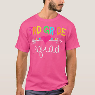 Camiseta 3rd Grade Squad Third Teacher Student Team Back To