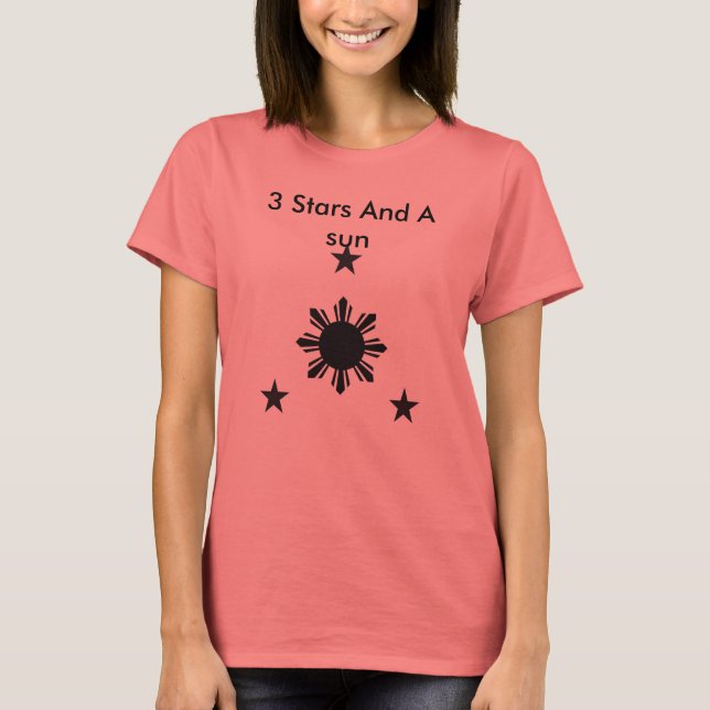 Camiseta 3starsasun, 3 Stars And A sun (Frente)