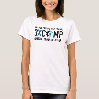 Camiseta 3XCOMP Camisa-T feminina - Branco