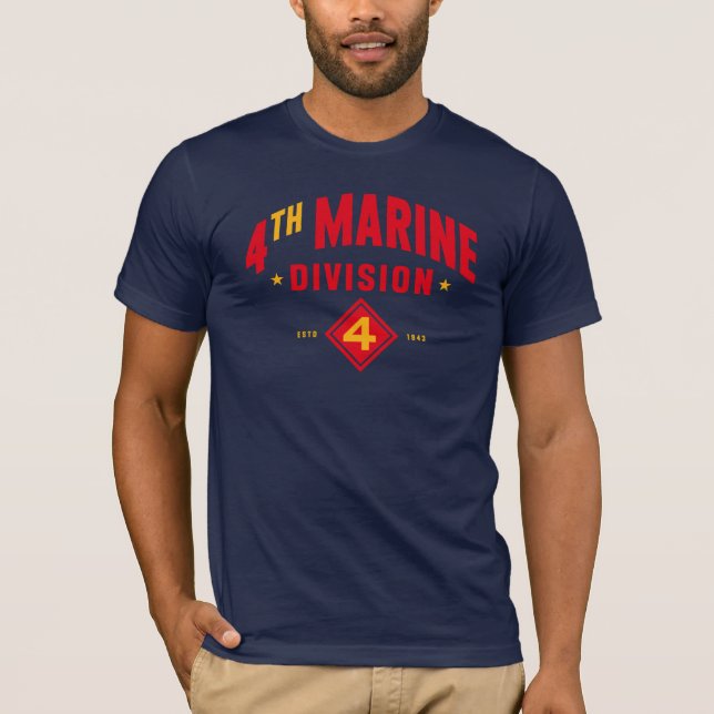 Camiseta 4ª Divisão Marinha "Lutar pela 4ª" Marinho Azul (Frente)