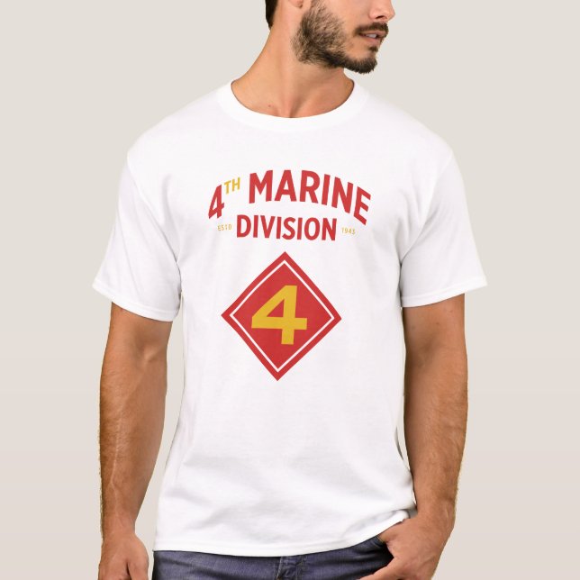 Camiseta 4ª Divisão Marinha Militar dos Estados Unidos (Frente)
