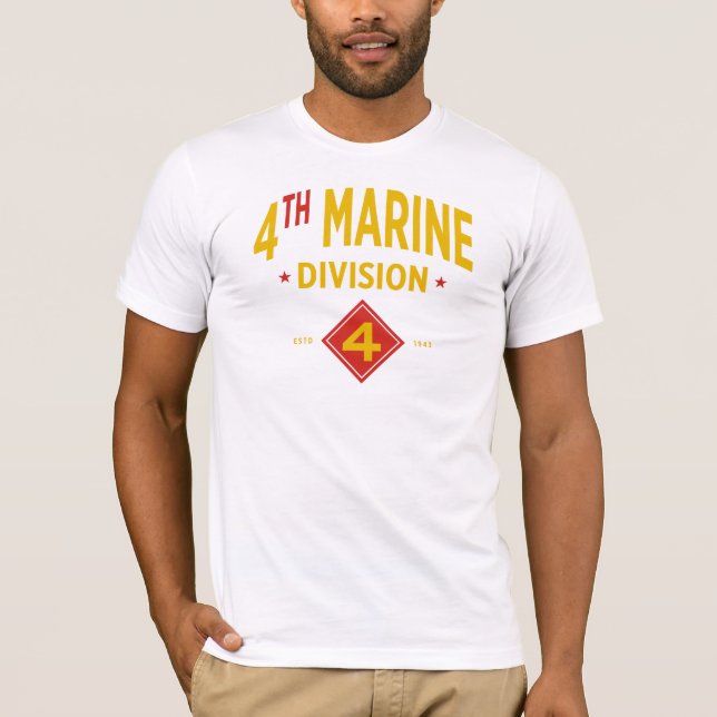 Camiseta 4ª Divisão Marinha Militar dos Estados Unidos (Frente)