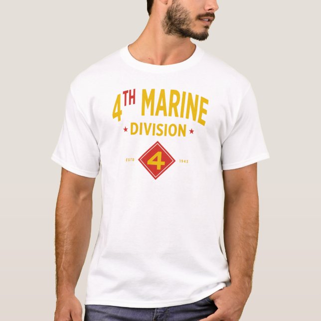 Camiseta 4ª Divisão Marinha Militar dos Estados Unidos (Frente)