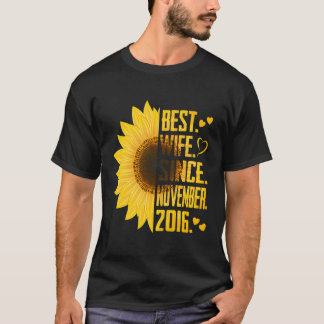 Camiseta 4º Aniversário do Casamento Oferece Esposa Desde N
