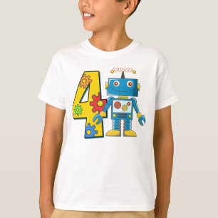 Camiseta 4º aniversário do Robô