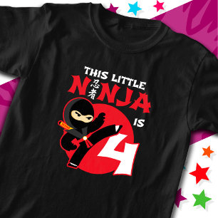 Camiseta 4º aniversário Festa de Crianças de 4 anos Pequeno