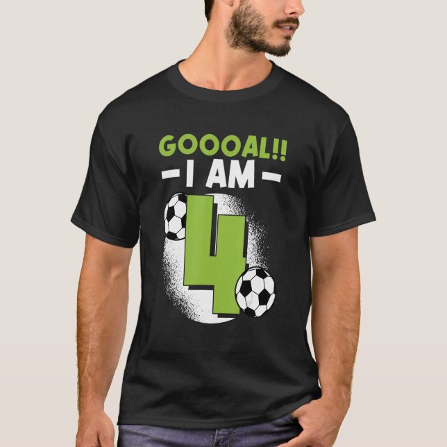 Camiseta 4º Aniversário Futebol que era Festa de aniversári (Frente)