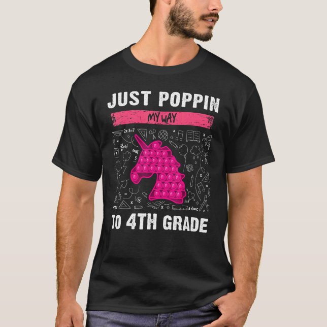 Camiseta 4º ano de volta à escola Pop Ti Fidget Toy Unic (Frente)