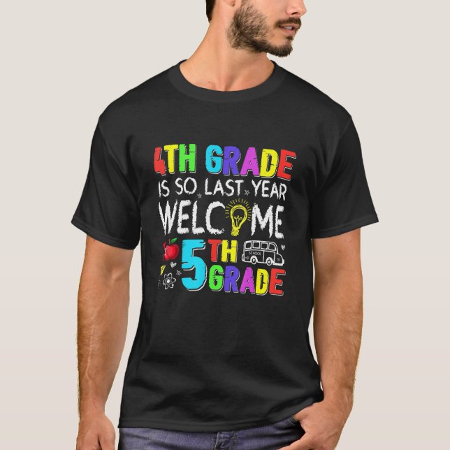 Camiseta 4º ano é tão bem-vindo ao 5 (Frente)