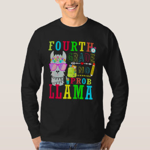 Camiseta 4º ano sem problema Llama volta às aulas para prof
