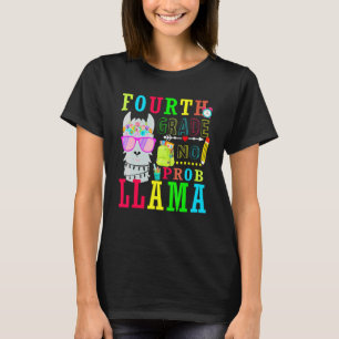 Camiseta 4º ano sem problema Llama volta às aulas para prof