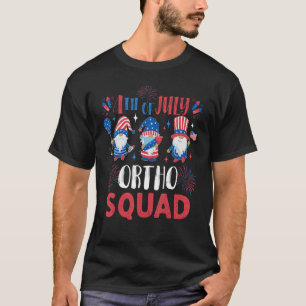 Camiseta 4º de julho Enfermeira Ortho Squad Divertida Ortho