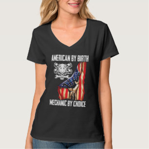 Camiseta 4º De Julho Flag American By Birth Mechanic, Por C
