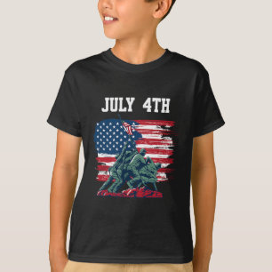 Camiseta 4º De Julho Homens Dos Eua Independência Dos Bande