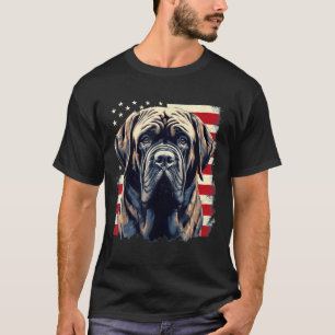 Camiseta 4º De Julho Usa Bandeira Inglês Mastiff Dog _1