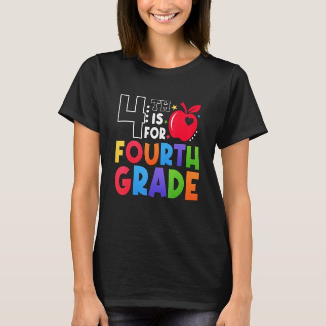 Camiseta 4º É Para Professores Do 4º Ciclo No Primeiro Dia  (Frente)