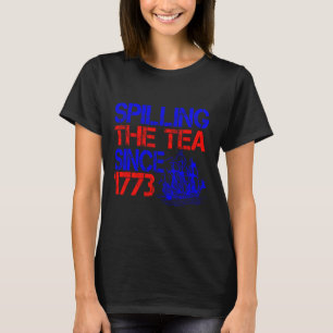 Camiseta 4º Espelhamento Do Chá Desde 1773 Quarto De Julho