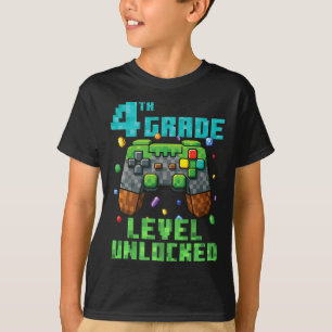 Camiseta 4º Nível Desbloqueado Controle de Jogo de Volta ao