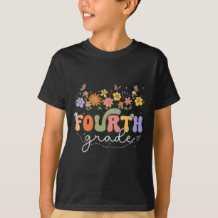 Camiseta 4º Professor da Quarta Série Wildflower Volta às A