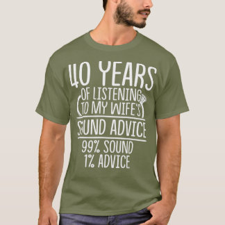Camiseta 40º aniversário de 40 anos Presente de casamento