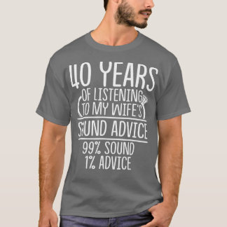 Camiseta 40º aniversário de 40 anos Presente de Casamento E