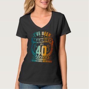 Camiseta 40º aniversário de casamento, 40 anos casados, Hus
