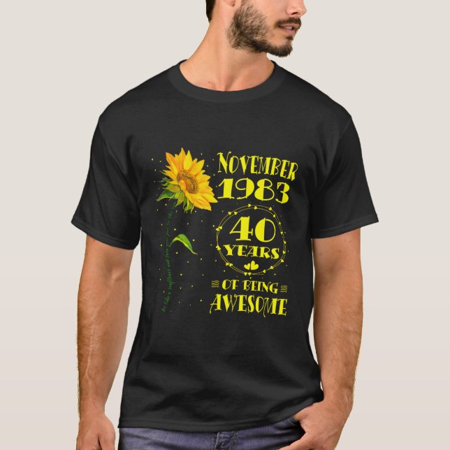Camiseta 40º Nascer 40 De Novembro De 1983 (Frente)