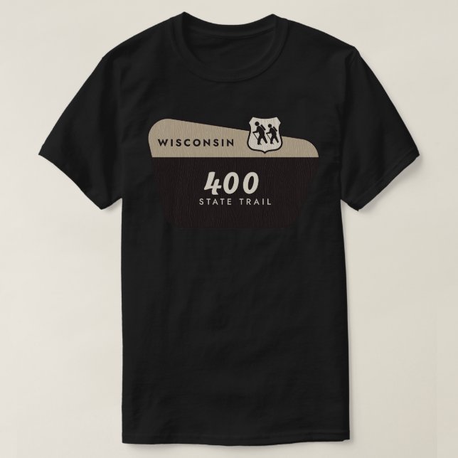 Camiseta 400 State Trail - Sinal de Boas-vindas em Wisconsi (Frente do Design)