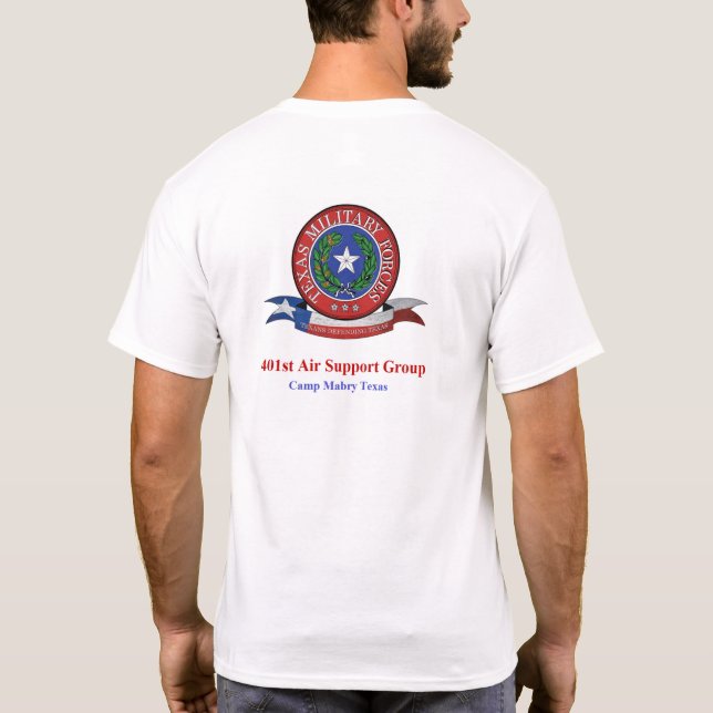 Camiseta 401st Forças militares do ASG Texas (Verso)