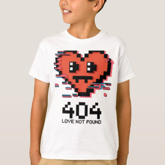 Camiseta 404 Amor Não Encontrado - Coração de Pixel Com Tel