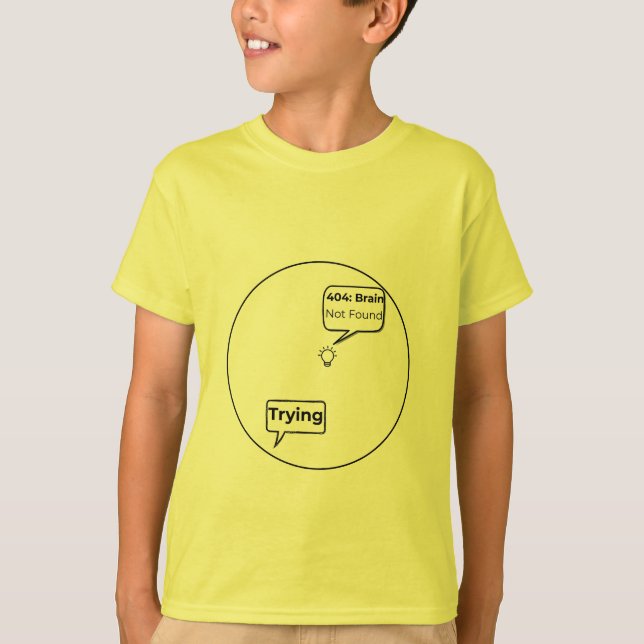Camiseta 404: Brain Not Found - Funny Error Code Programmin (Frente)