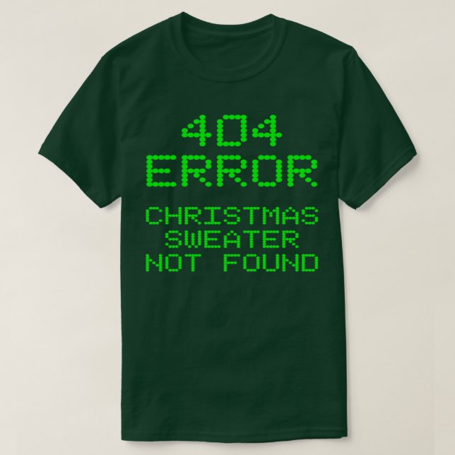 Camiseta 404 Error Christmas Sweater Not Found Funny Comput (Frente do Design)