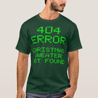 Camiseta 404 Error Christmas Sweater Not Found Funny Comput